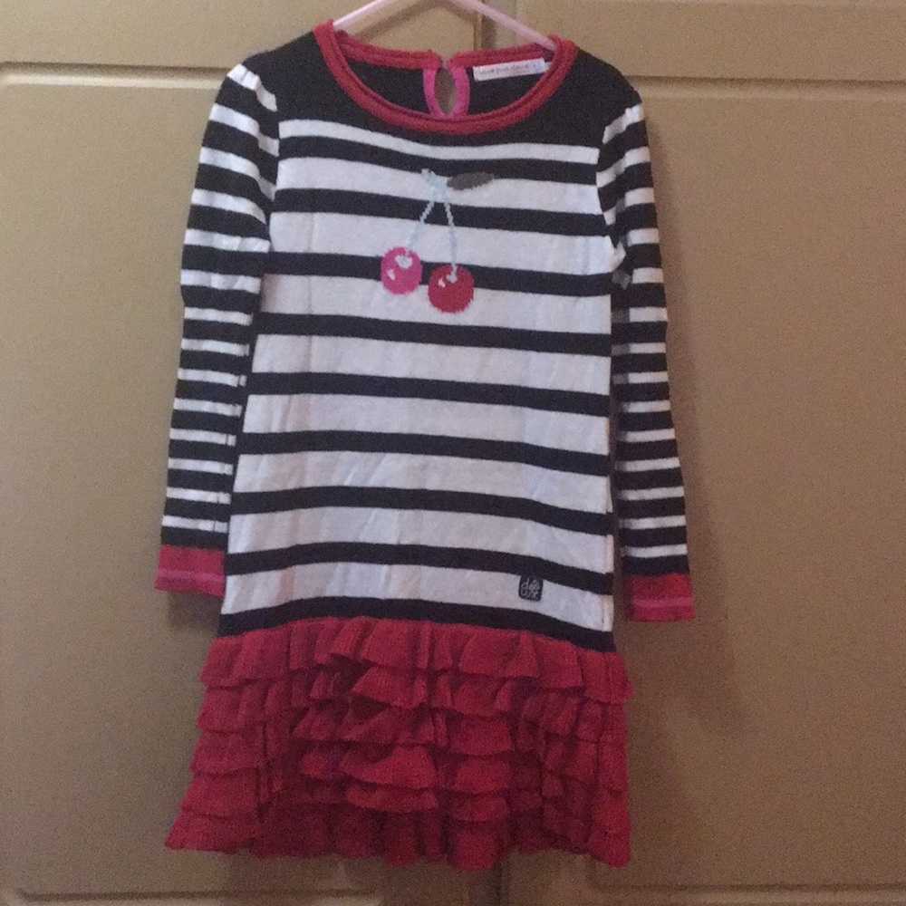 Little girls striped sweater dress